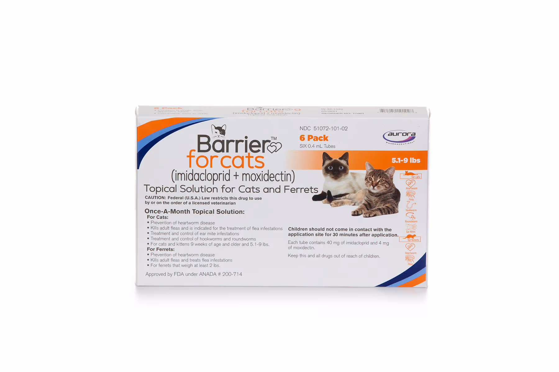 Barrier® for Cats 6-pack, 5.1–15 lbs, view 3