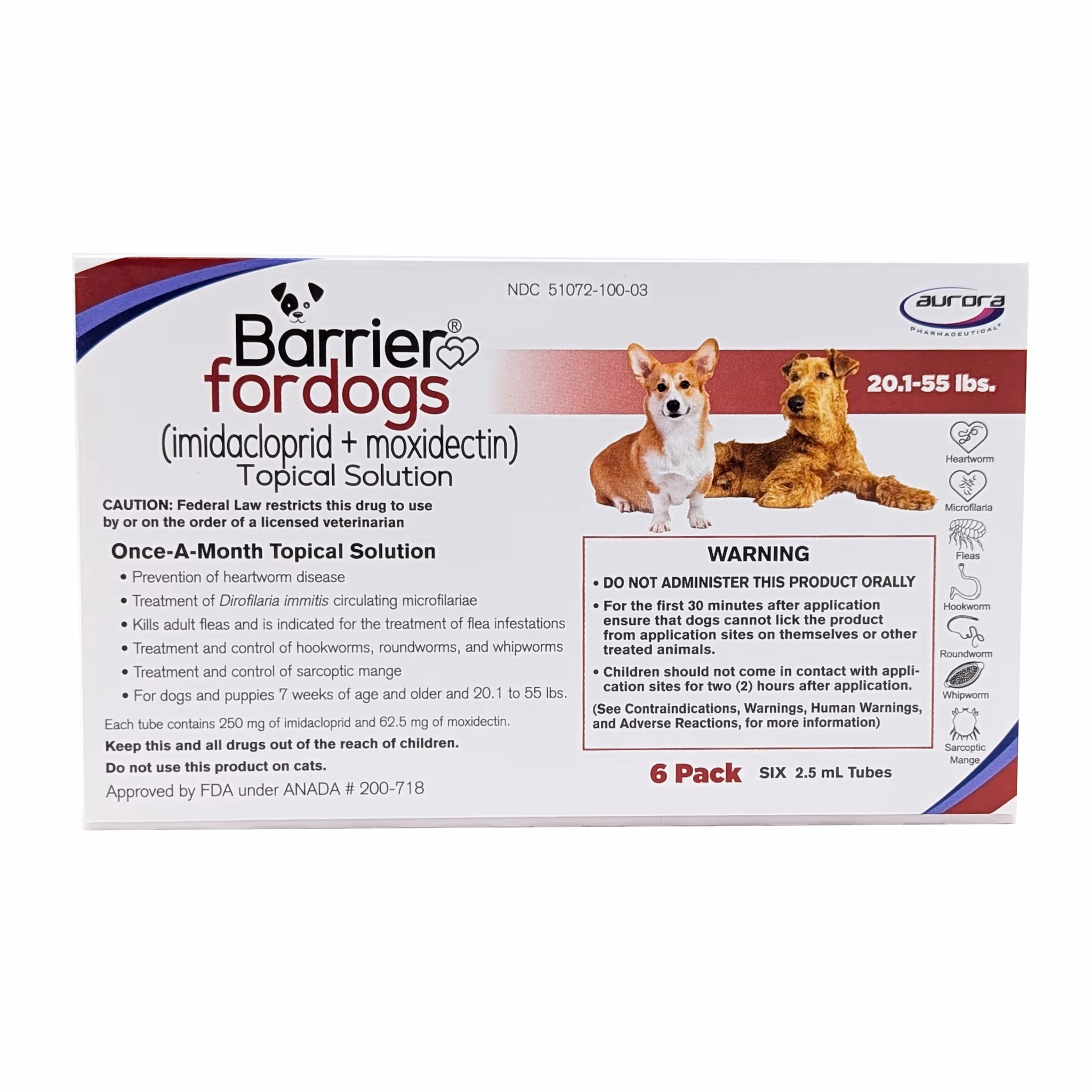 Barrier® for Dogs 20 lbs, front