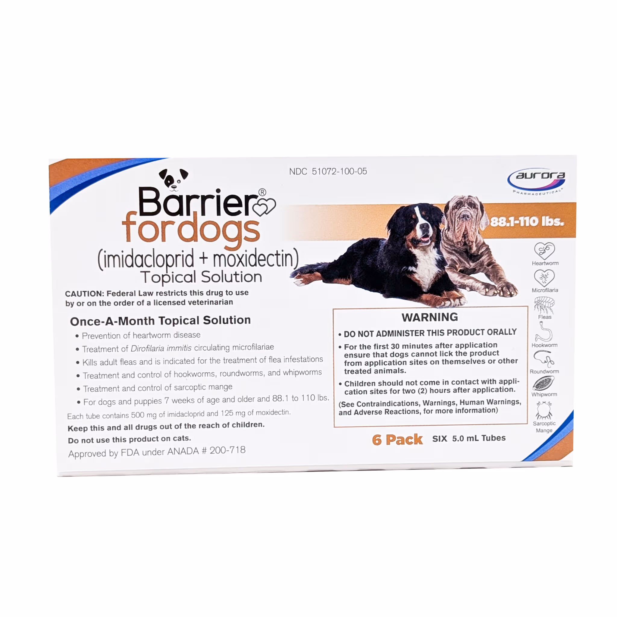 Barrier® for Dogs 88 lbs, back