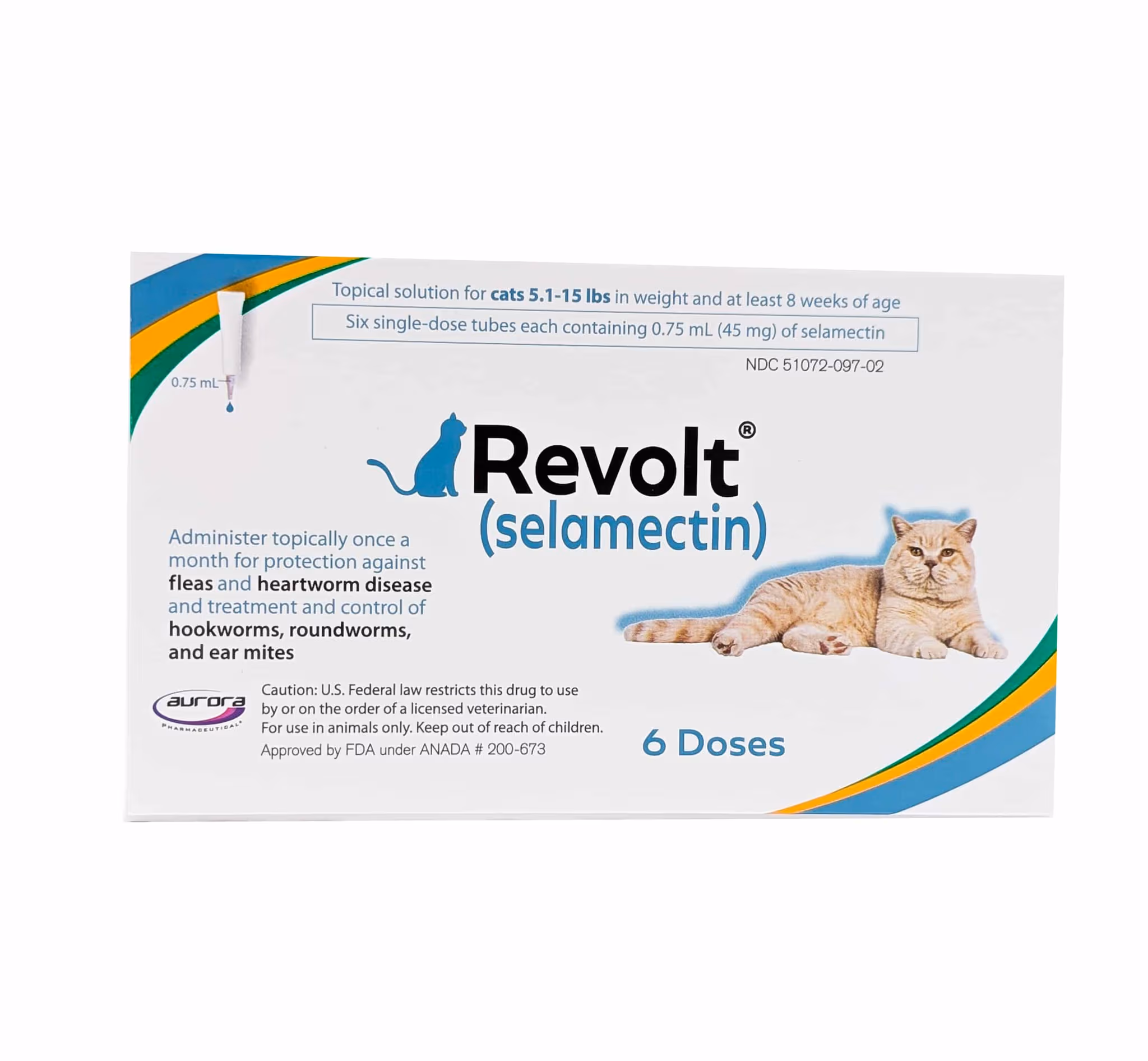 Revolt® for Cats 5.1–15 lbs, front