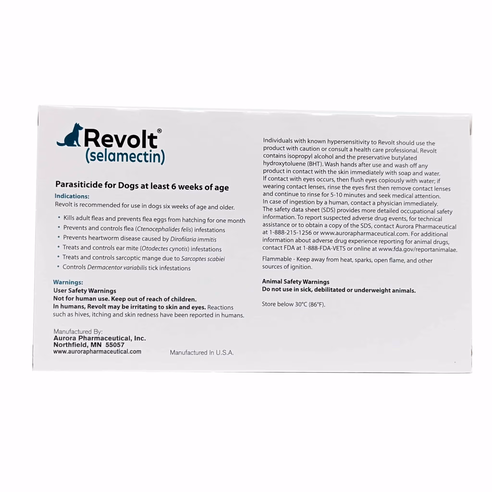Revolt® for Dogs 40.1–85 lb, back