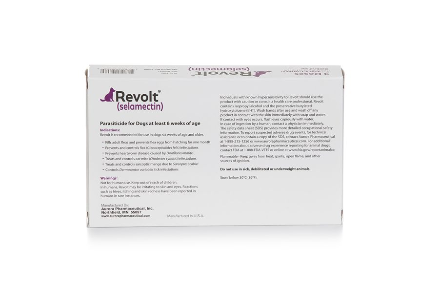 Revolt® for Dogs 3-pack 5.1–10 lbs, back