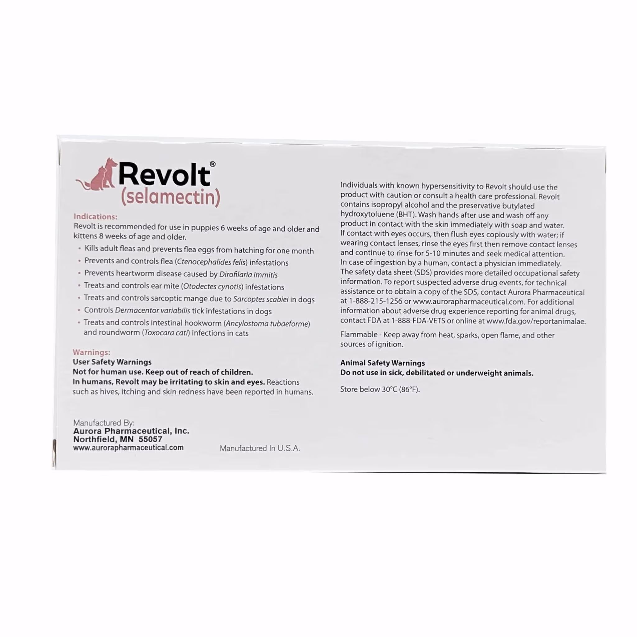 Revolt® Puppy/Kitten, back